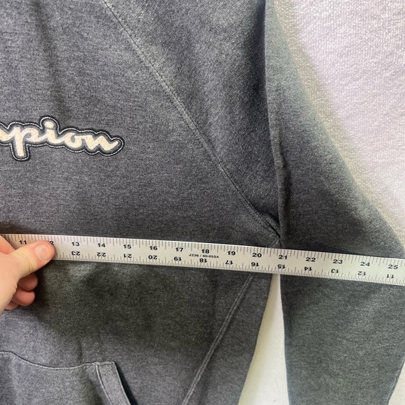 Champion Embroidered Spellout Hoodie Sweatshirt Mens M Retro Classic 1867 - Picture 4 of 7